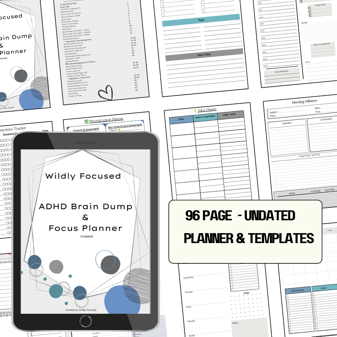 adhd focus planner adhd focus planner